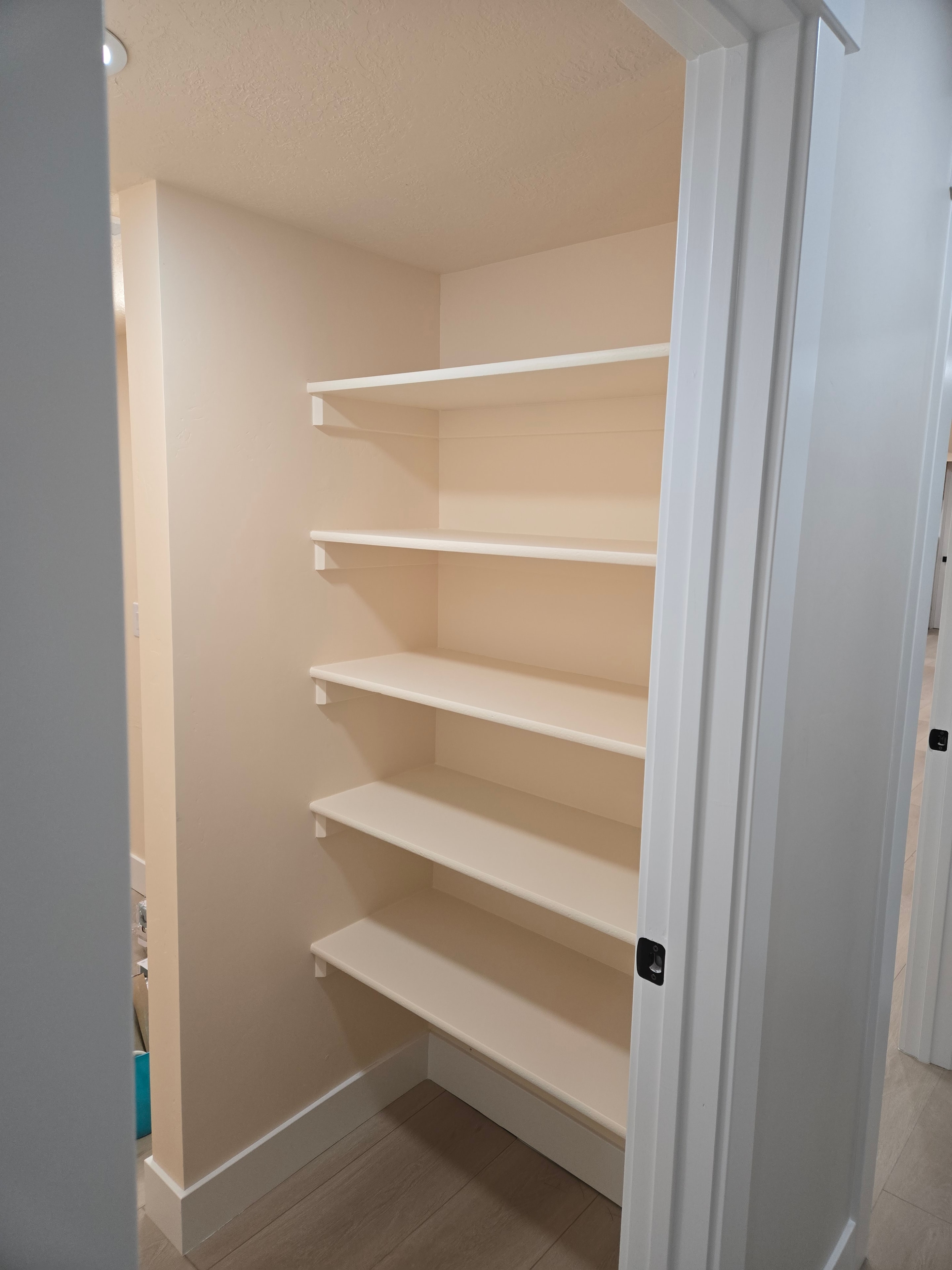 Built-In Bookcase — Warm White Finish