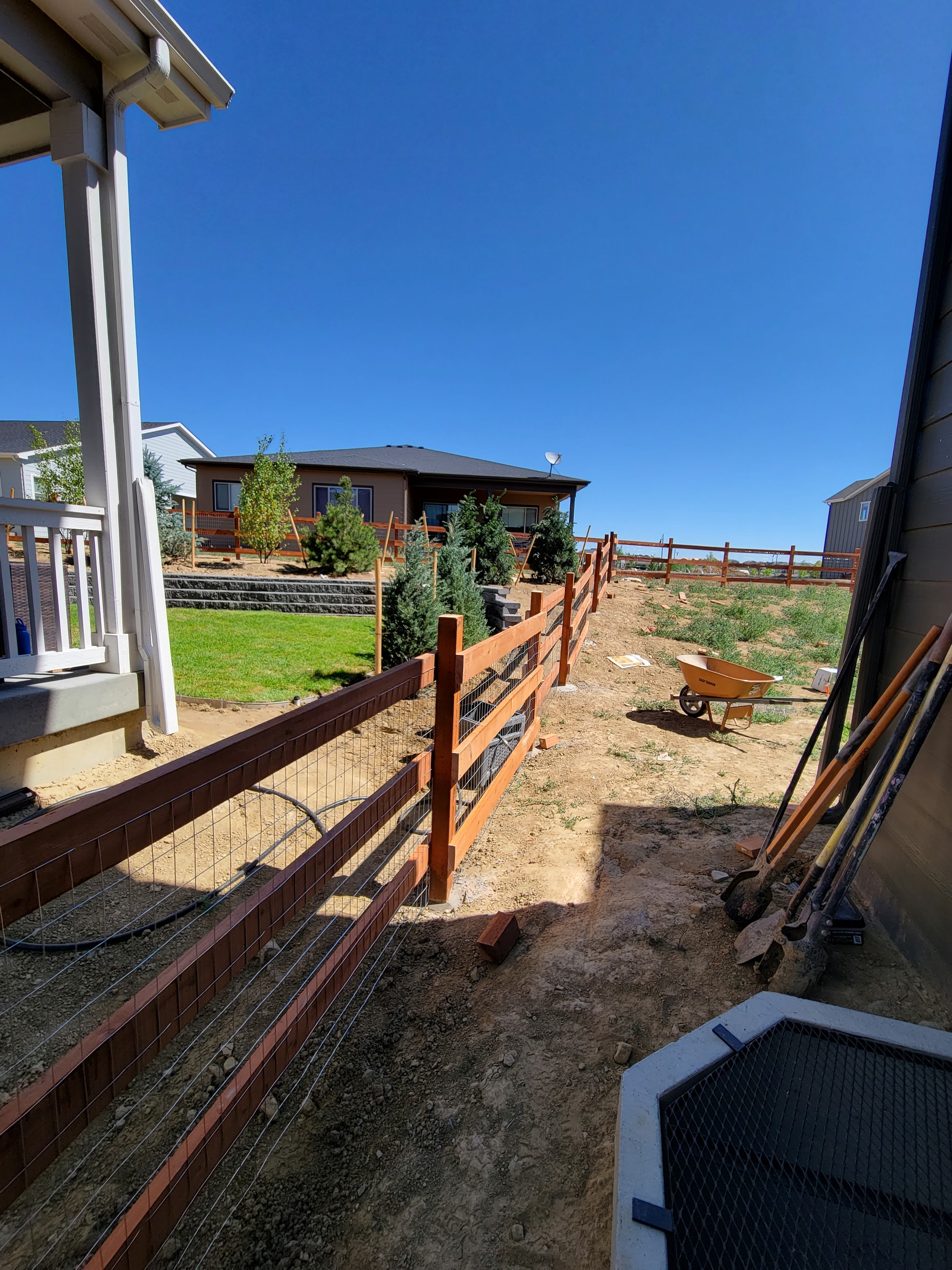New Construction Fence Stain