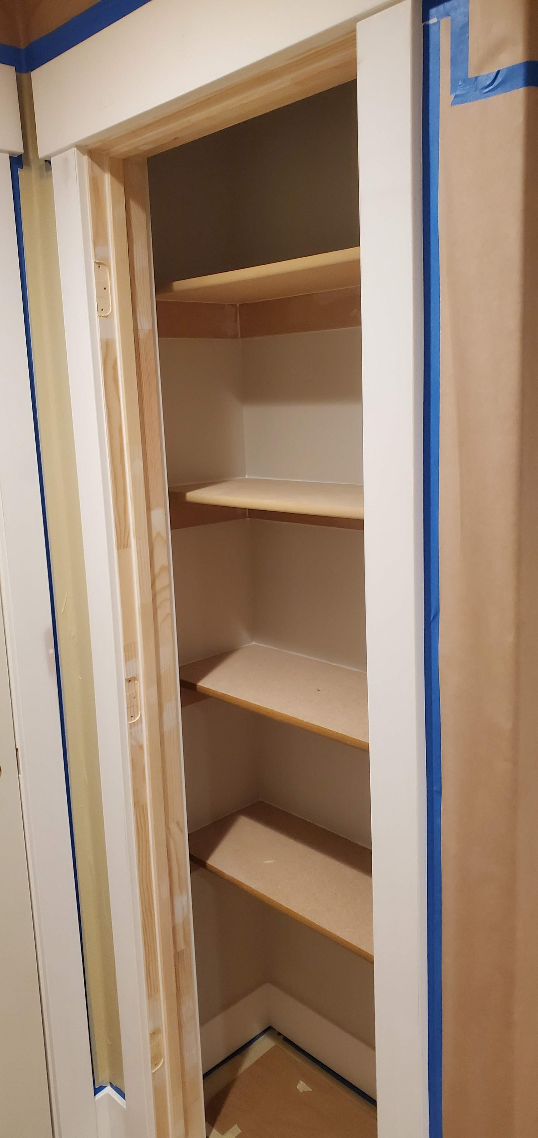 Built-In Shelving Paint Prep